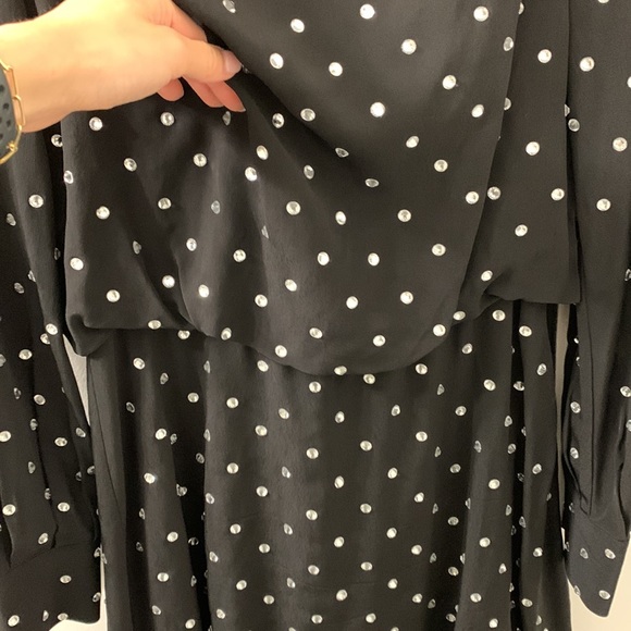ZARA RHINESTONE KATE MOSS DRESS Black Small - Picture 6 of 9